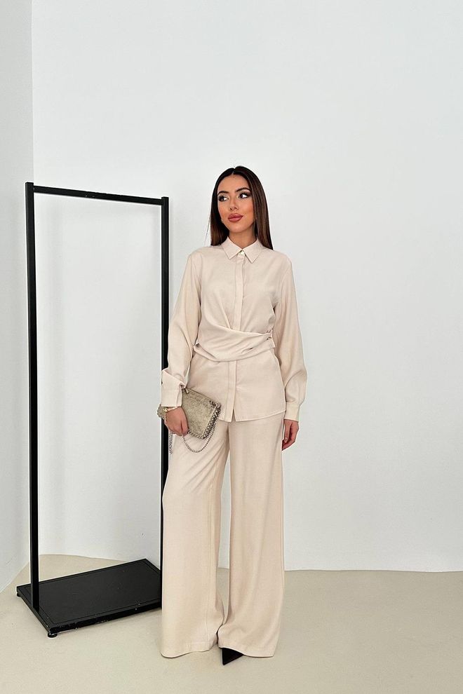 Elisa Set Formale Elegante Beige Abbigliamento all'ingrosso Formale