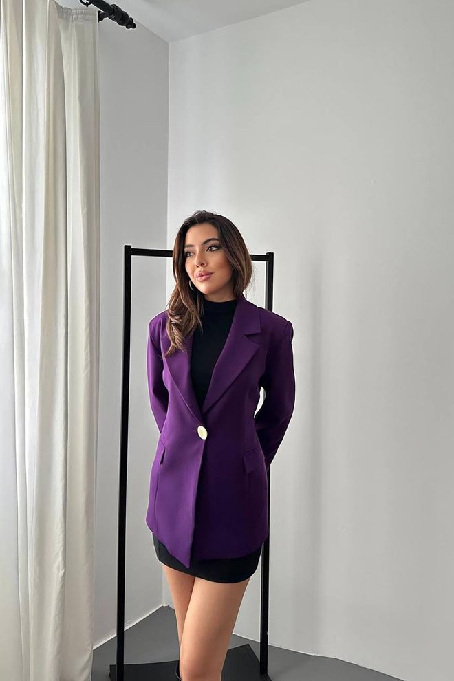 Elisa Viola Blazer Monopetto Giacca Abbigliamento all'ingrosso Annata