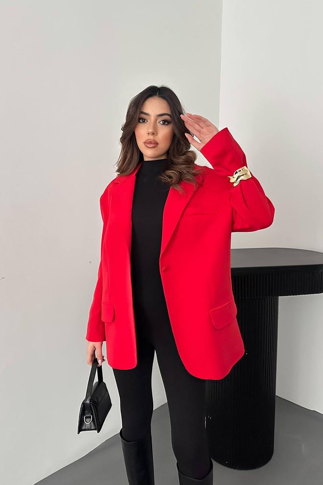 Elisa Chaqueta Americana Rojo Ropa al por mayor Formal