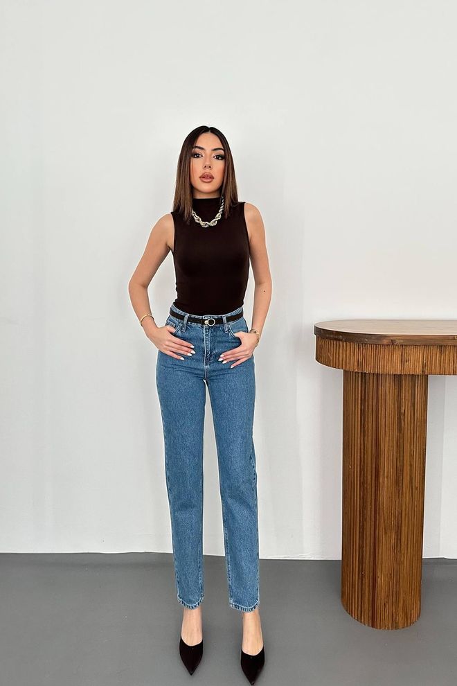 Elisa Tube Leg Jeans Blue Wholesale Clothing Casual