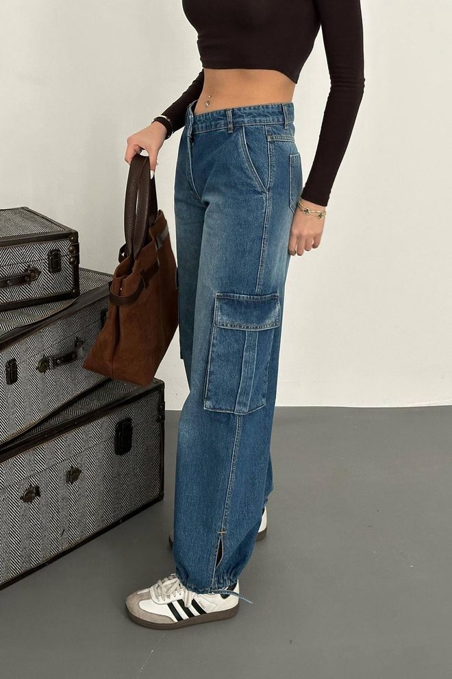 Elisa Side Pocket Jeans Blue Wholesale Clothing Fall
