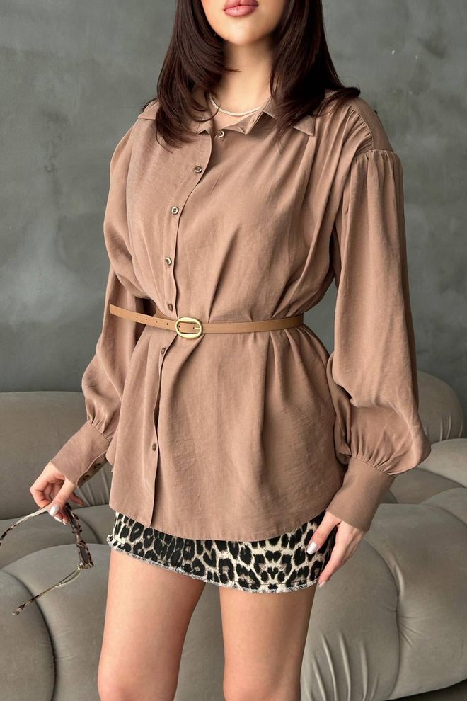 Elisa Beige Casual Elegant Formal Vintage Shirt Wholesale Clothing Spring
