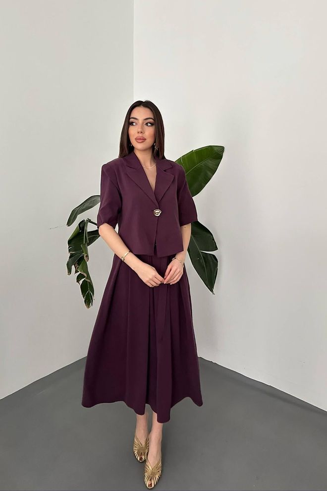 Elisa Purple Elegant Formal Set Wholesale Clothing Formal