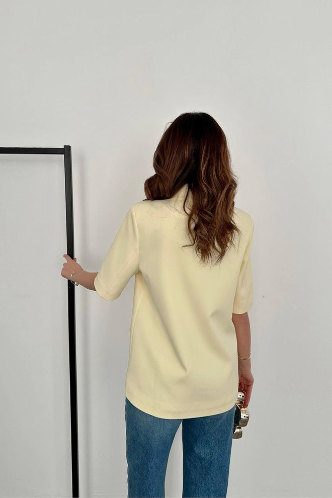 Elisa Bej Çift Düğmeli Blazer Ceket Toptan Giyim Nostaljik