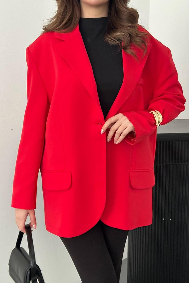 Elisa Blazer Jacket Red Wholesale Clothing Winter