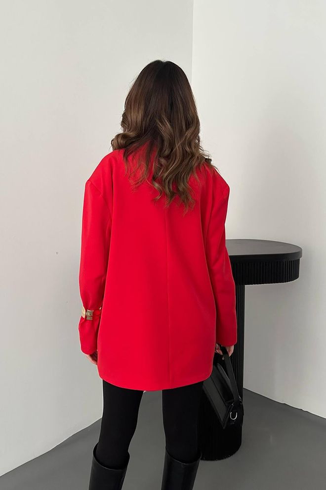 Elisa Blazer Jacket Red Wholesale Clothing 4