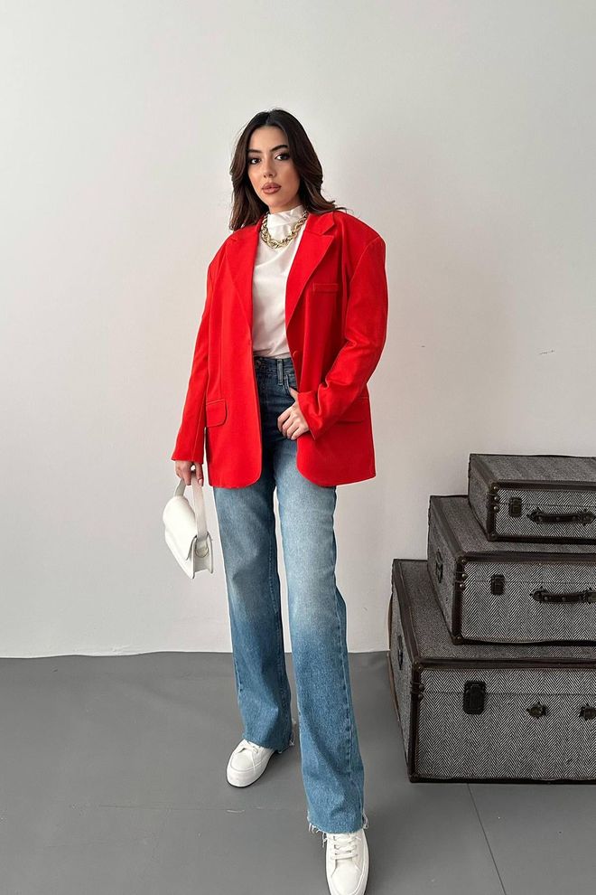 Elisa Blazer Jacket Coral Wholesale Clothing 2