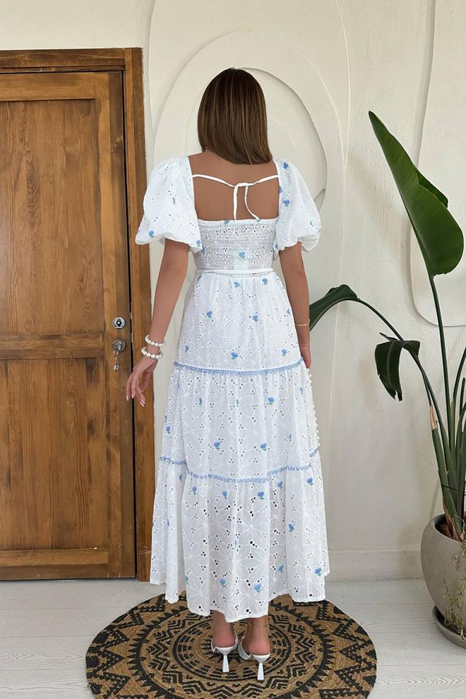 Elisa Brode Haljina S Detaljima Od Čipke Plava Veleprodaja odjeće Rođendan