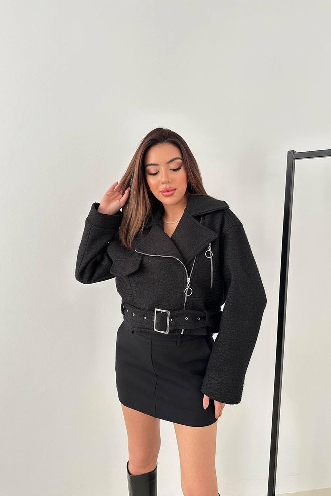 Elisa Eyelet Cachet Coat Black Wholesale Clothing No Fabric