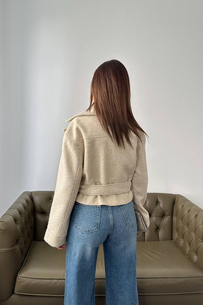 Elisa Eyelet Cachet Coat Beige Wholesale Clothing 4