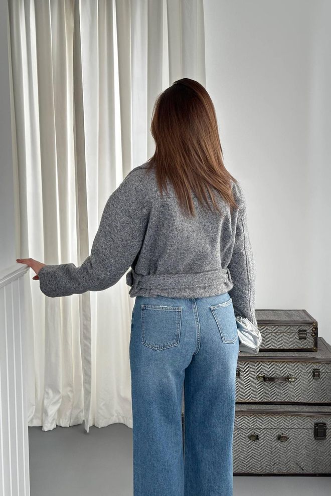 Elisa Eyelet Cachet Coat Gray Wholesale Clothing 4