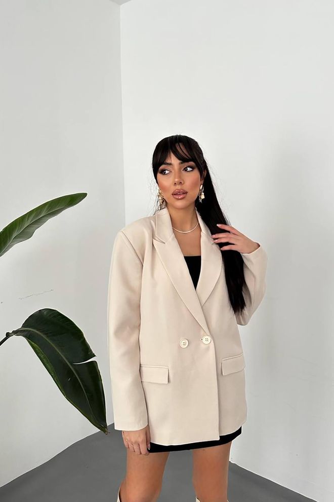 Elisa Jakna Sa Jaknom Bež Veleprodaja odjeće Elegantan