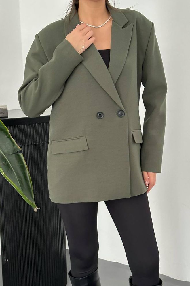 Elisa Blazer Jacket Khaki Wholesale Clothing Spring