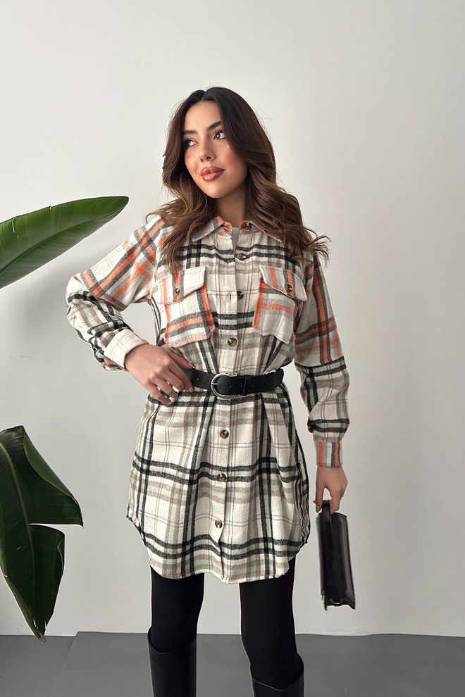 Elisa Haljina Košulja Lumberjack Mint Veleprodaja odjeće Ležerni