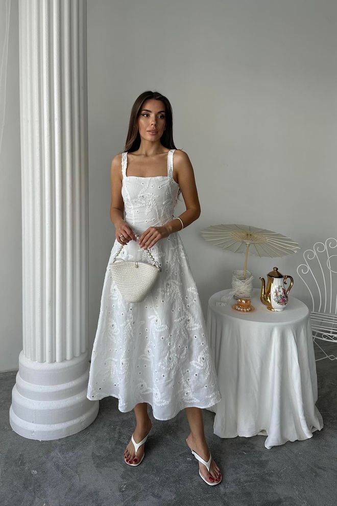 Elisa Wholesale White Back Corset Detailed Long Dress Wholesale Clothing Formal