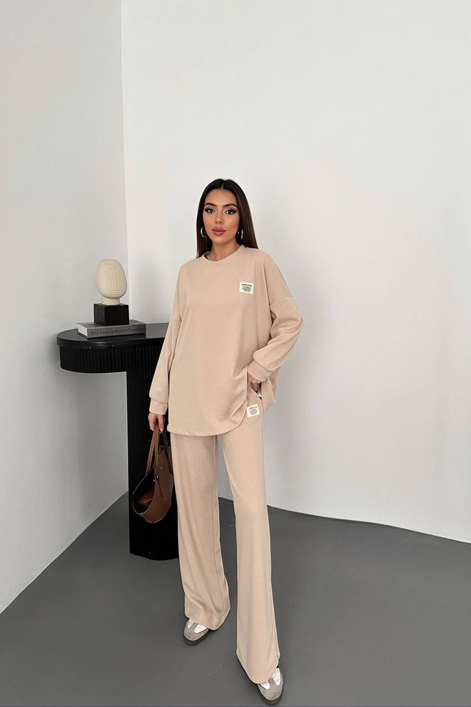 Elisa Beige Casual Modest Elegant Set Wholesale Clothing Modest