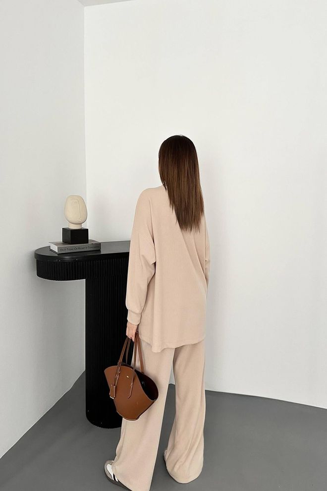 Elisa Beige Casual Modest Elegant Set Wholesale Clothing 5