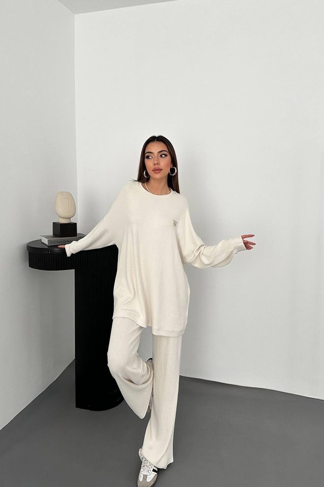 Elisa Beige Elegant Casual Set Wholesale Clothing 1