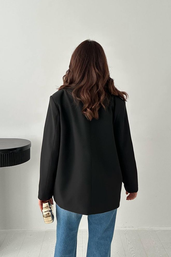 Elisa Black Double Breasted Blazer Jacket Wholesale Clothing 5