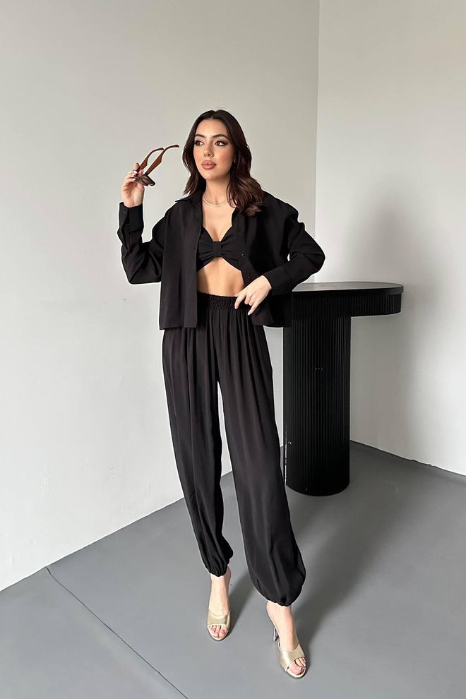 Elisa Set Crna Glam Ležerno Veleprodaja odjeće Ležerni