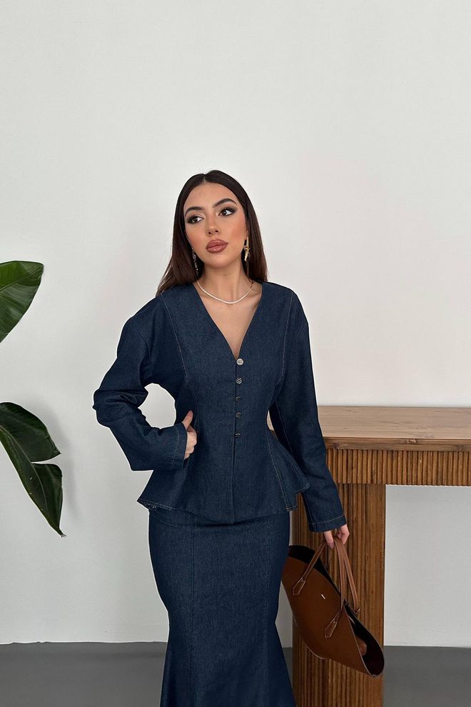 Elisa Navy Blue Formal Fit And Flare Dress Wholesale Clothing Work