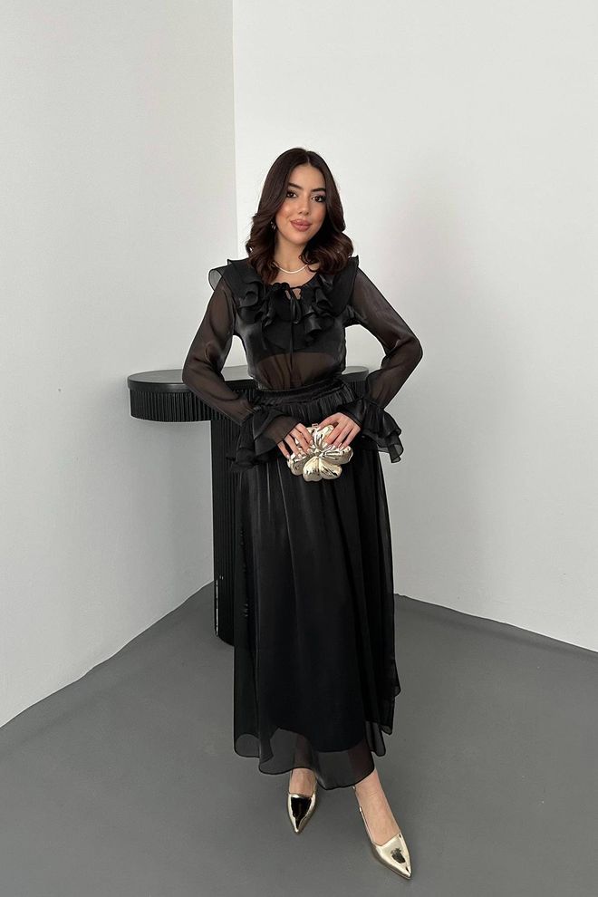 Elisa Black Elegant Formal Glam Set Wholesale Clothing Formal