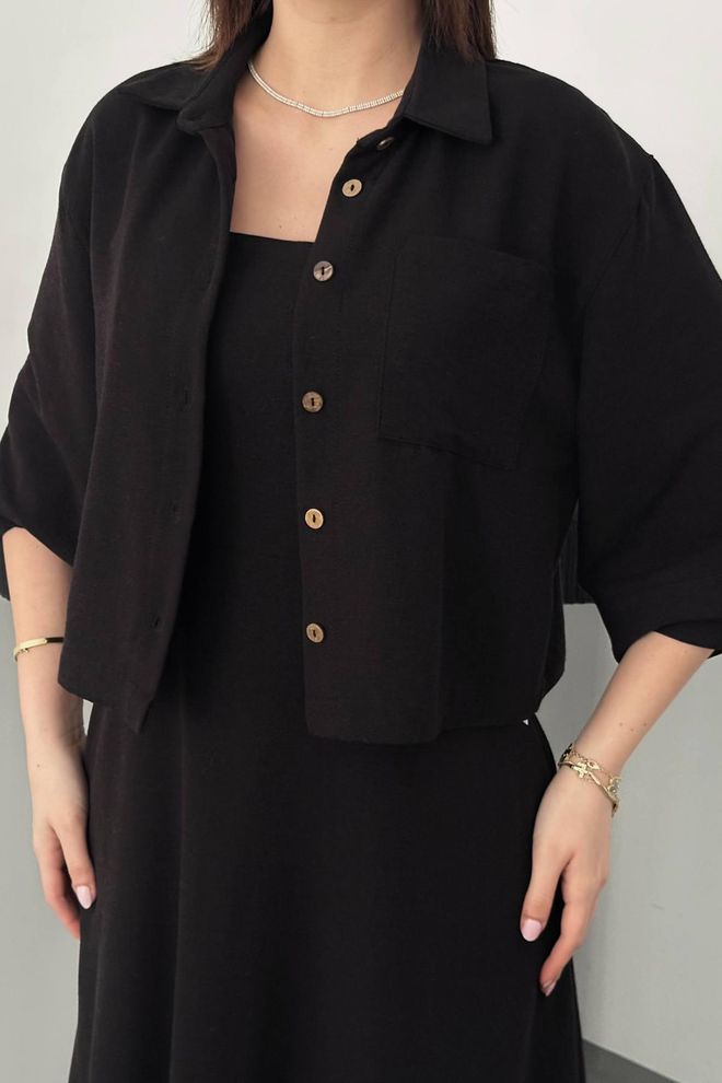 Elisa Black Elegant Maxi Slip Dress With Square Neck Wholesale Clothing Spring