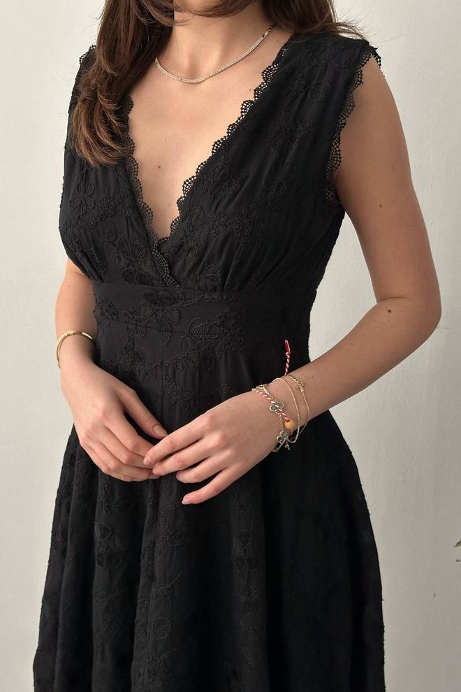 Elisa Elegant Black Fit And Flare Dress Wholesale Clothing Cocktail