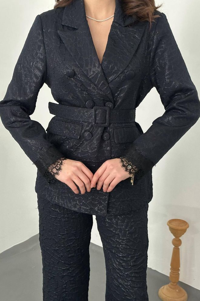 Elisa Black Formal Elegant Vintage Set Wholesale Clothing Spring