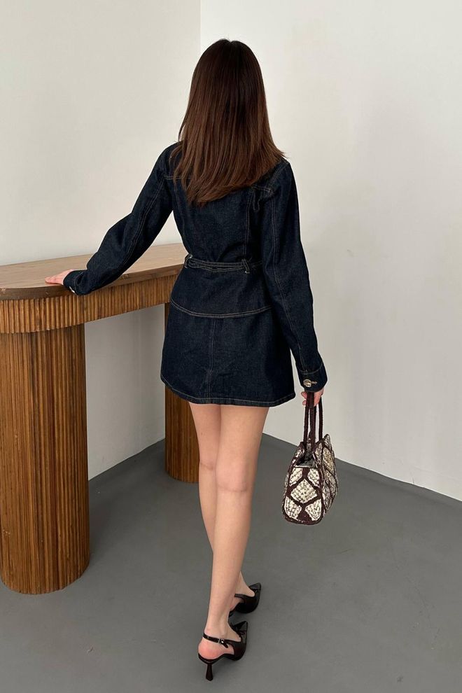 Elisa Поставил Черный Элегантный Установленный А силуэт Мини Юбка Оптовая продажа одежды Винтаж