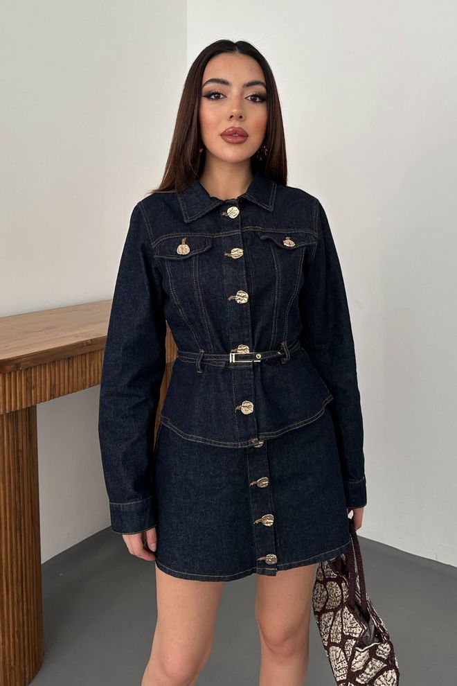 Elisa Поставил Черный Элегантный Установленный А силуэт Мини Юбка Оптовая продажа одежды Работа