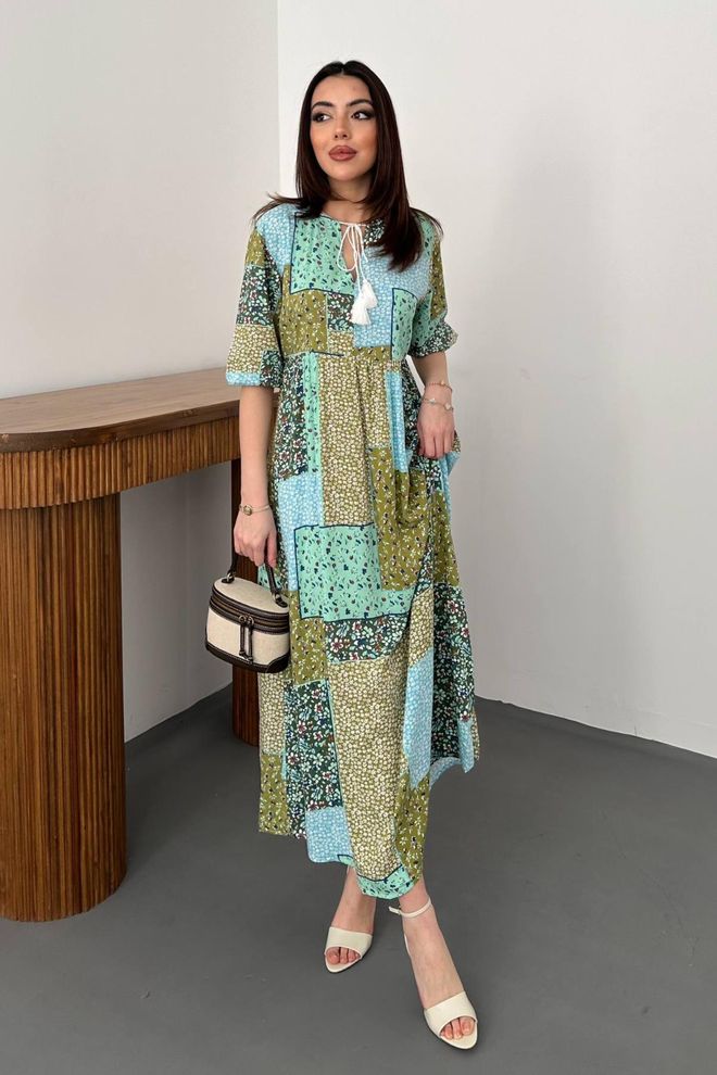 Elisa Abito fantasia casual Verde Abbigliamento all'ingrosso Casuale