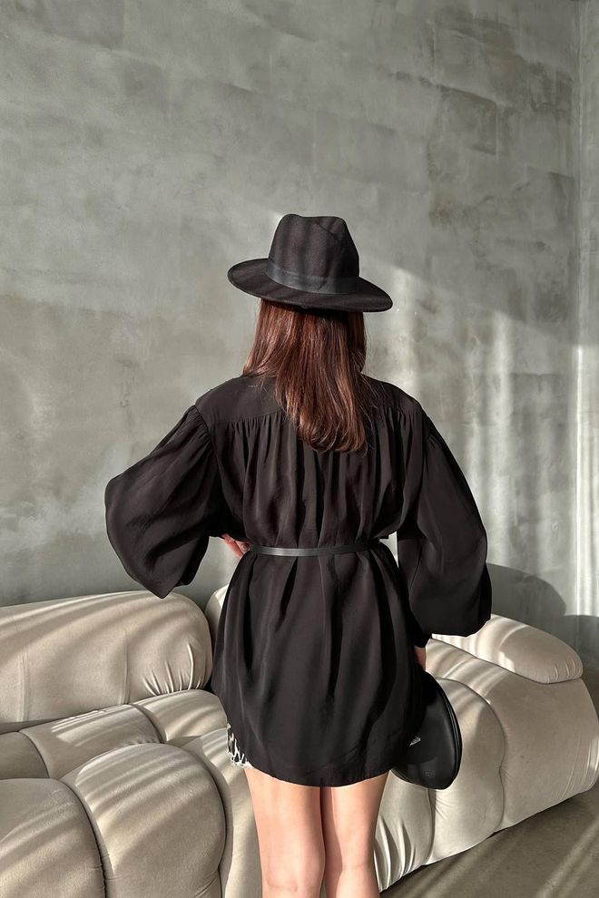 Elisa Black Elegant Formal Buttoned Shirt Wholesale Clothing Spring