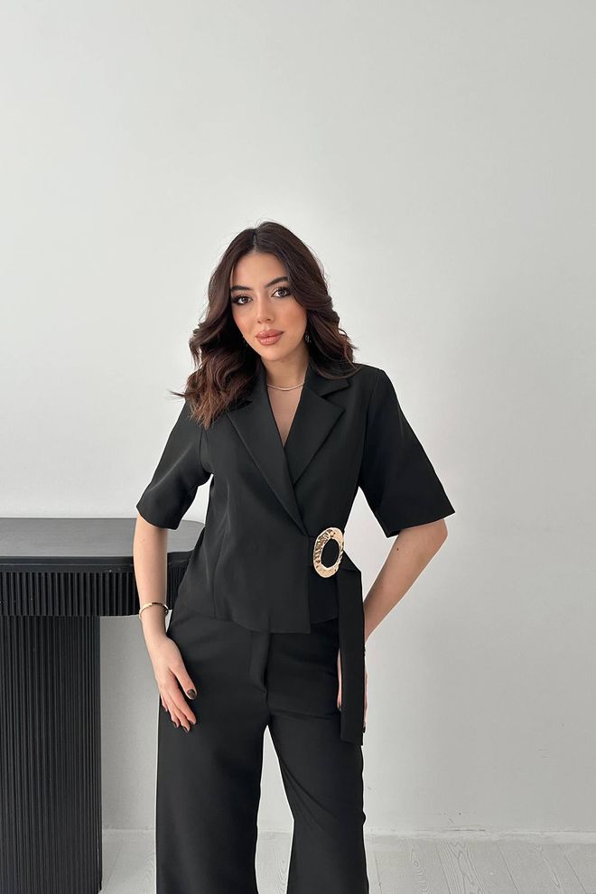 Elisa Black Formal Elegant Set Wholesale Clothing Work