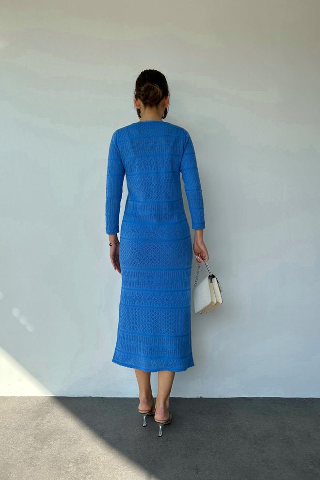 L&C فستان أزرق أنيق محتشم غمد ملابس بالجملة ربيع