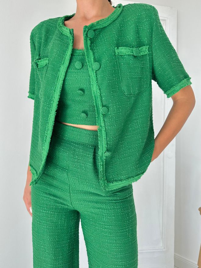 L&C Зеленый Элегантный Комплект Для Работы И Вечеринки Оптовая продажа одежды Падают осенью