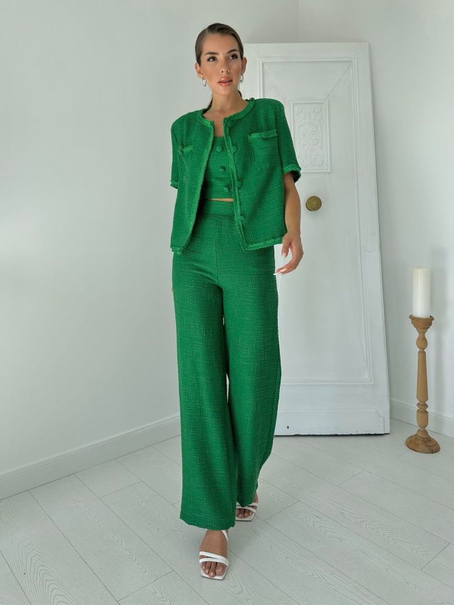 L&C Grünes Elegantes Set Für Arbeit Und Party Großhandelskleidung Lässig