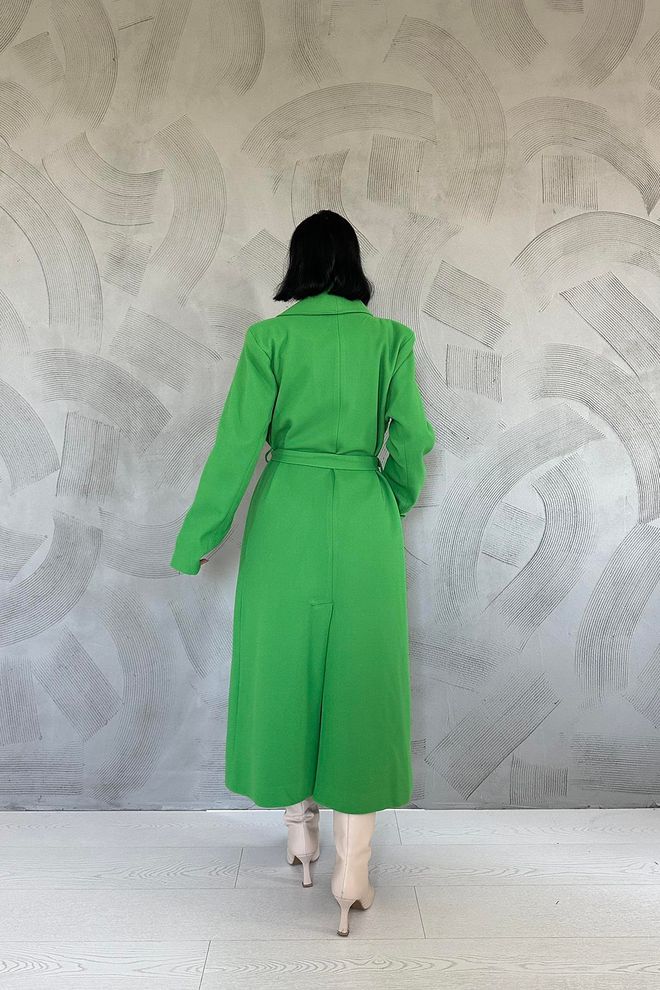 L&C Πράσινο Κομψό Επίσημο Vintage Σακάκι Με Τύλιγμα Χονδρικό εμπόριο ενδυμάτων Φθινόπωρο