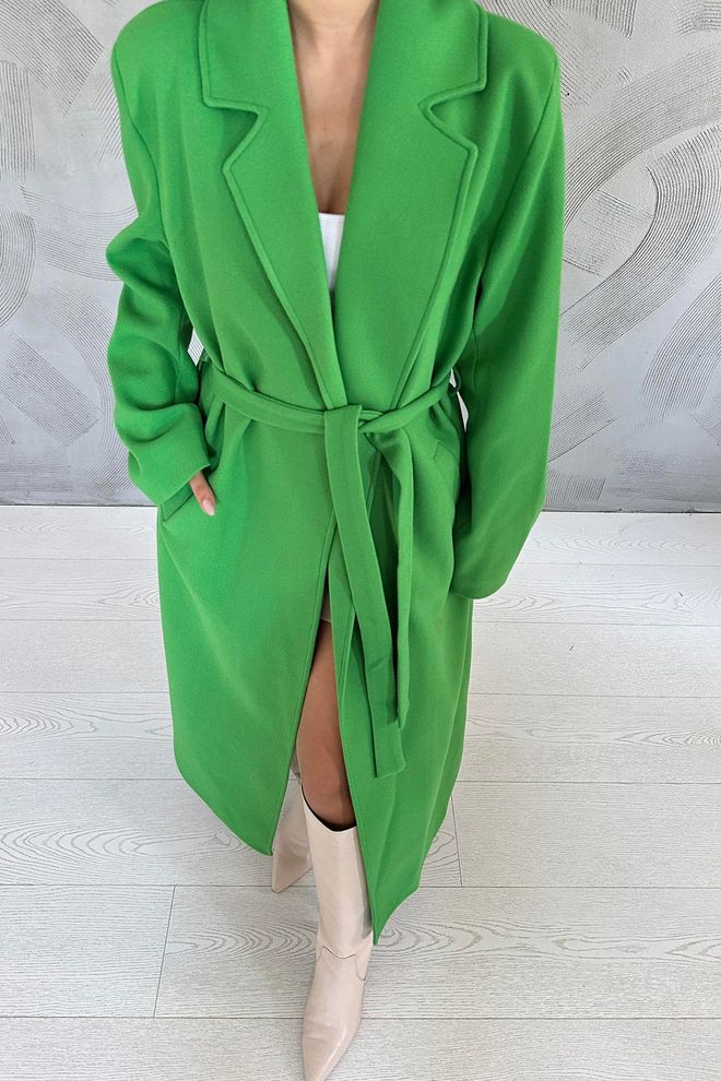 L&C Πράσινο Κομψό Επίσημο Vintage Σακάκι Με Τύλιγμα Χονδρικό εμπόριο ενδυμάτων Εργασία