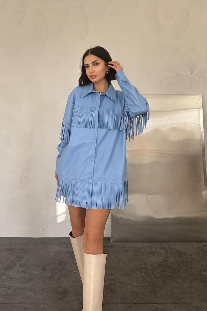 L&C Chemise Bleue Élégante Western Décontractée Vêtements en gros Décontracté