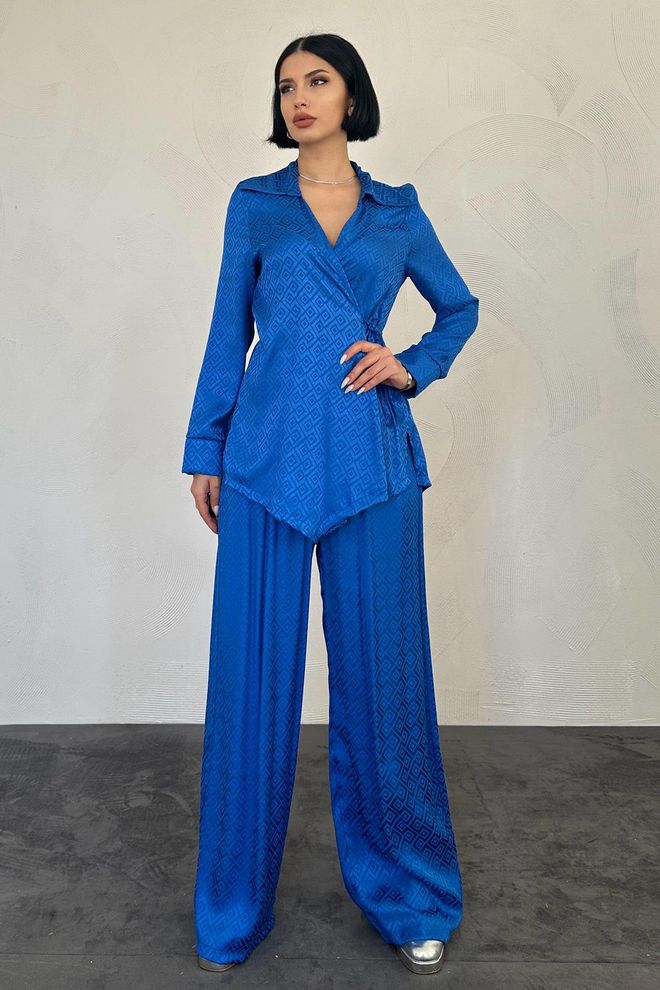 L&C Blau Eleganter Formaler Anzug Großhandelskleidung Lässig