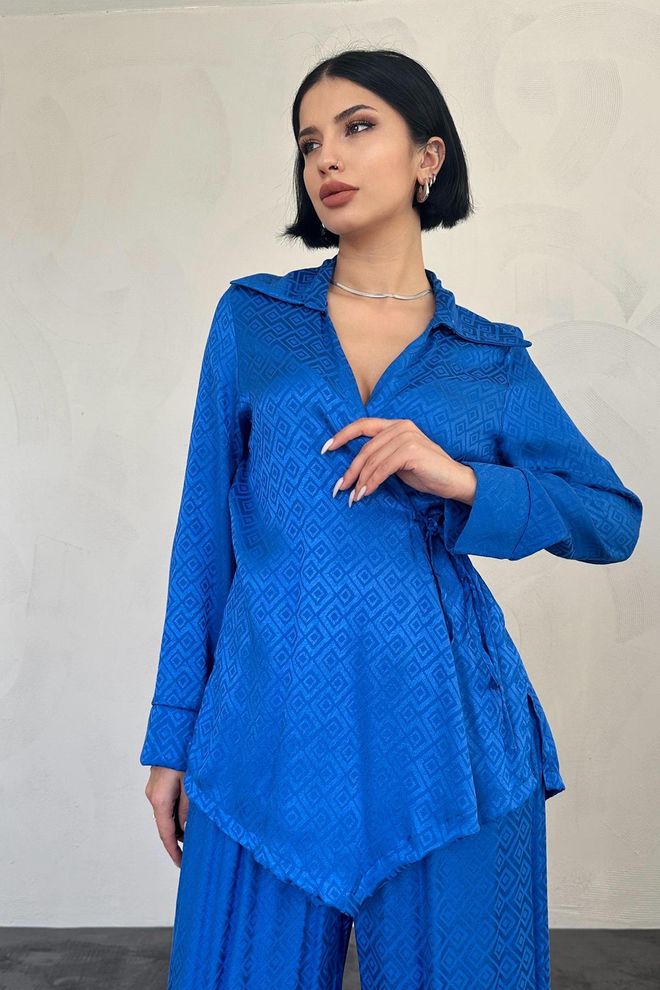 L&C Fato Azul Elegante Formal Roupas por atacado Sem Tecido