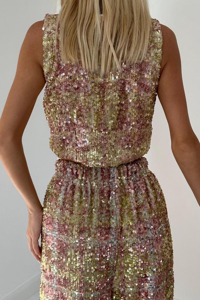 L&C جلس بريق أنيق ذهب ملابس بالجملة ربيع