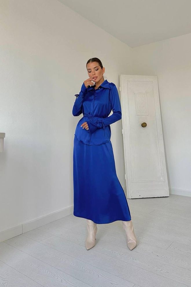 L&C Blue Elegant Formal Set Wholesale Clothing No Fabric