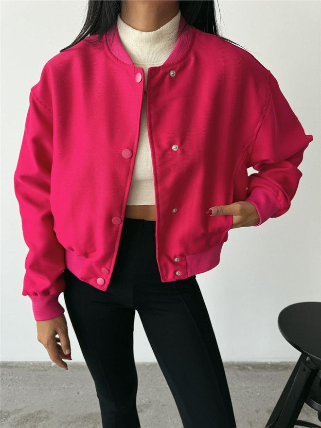 Ello Bomber Jacket Fuchsia Wholesale Clothing No Fabric