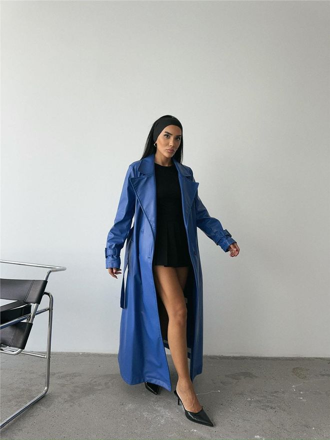 ESPADA Gabardine Azul Elegante Formal Roupas por atacado Inverno