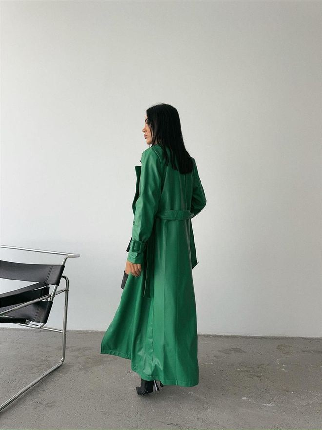 ESPADA Gabardine Verde Elegante Single Breasted Com Botões Roupas por atacado Cocktail