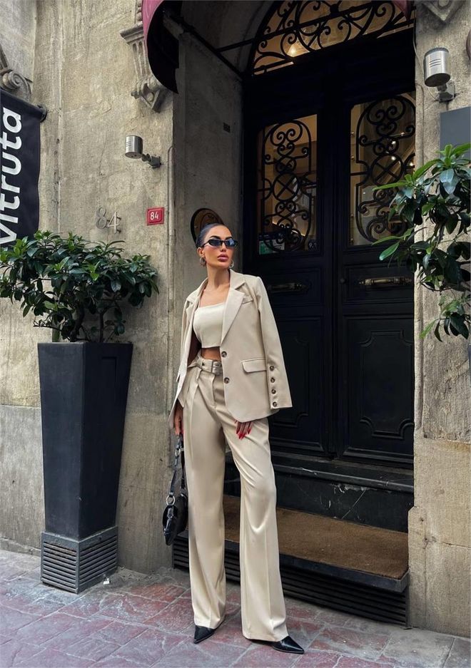 Ello بدلة ثلاث قطع مع جاكيت بليزر بيج ملابس بالجملة عيد ميلاد