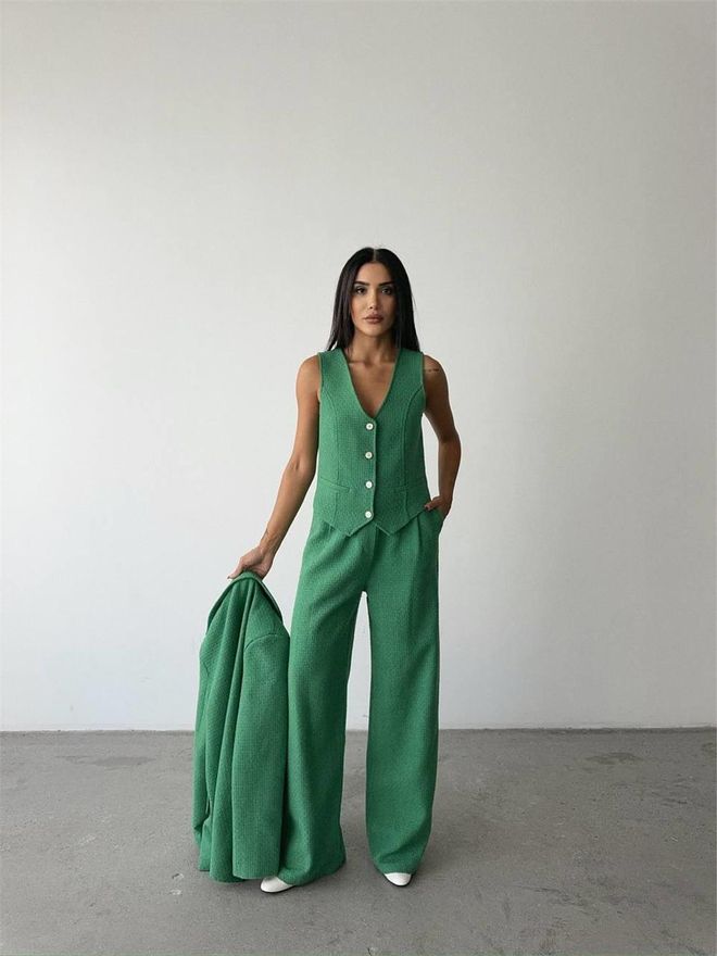 ESPADA Green Formal Elegant Suit Wholesale Clothing Fall