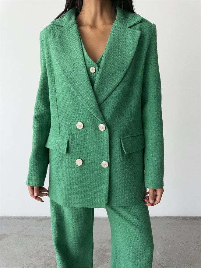 ESPADA Green Formal Elegant Suit Wholesale Clothing Birthday